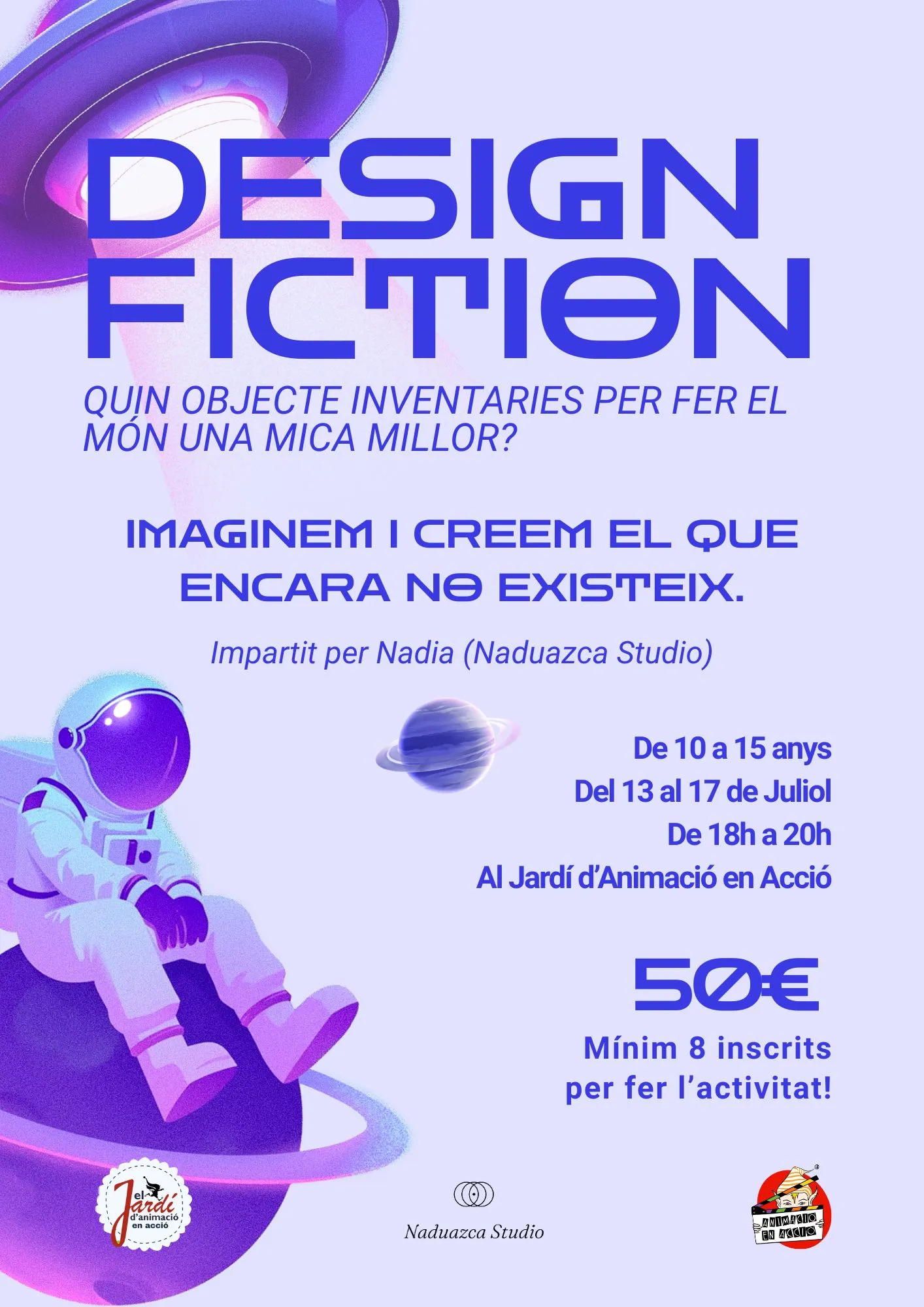 Cartel taller Design Fiction julio 2026